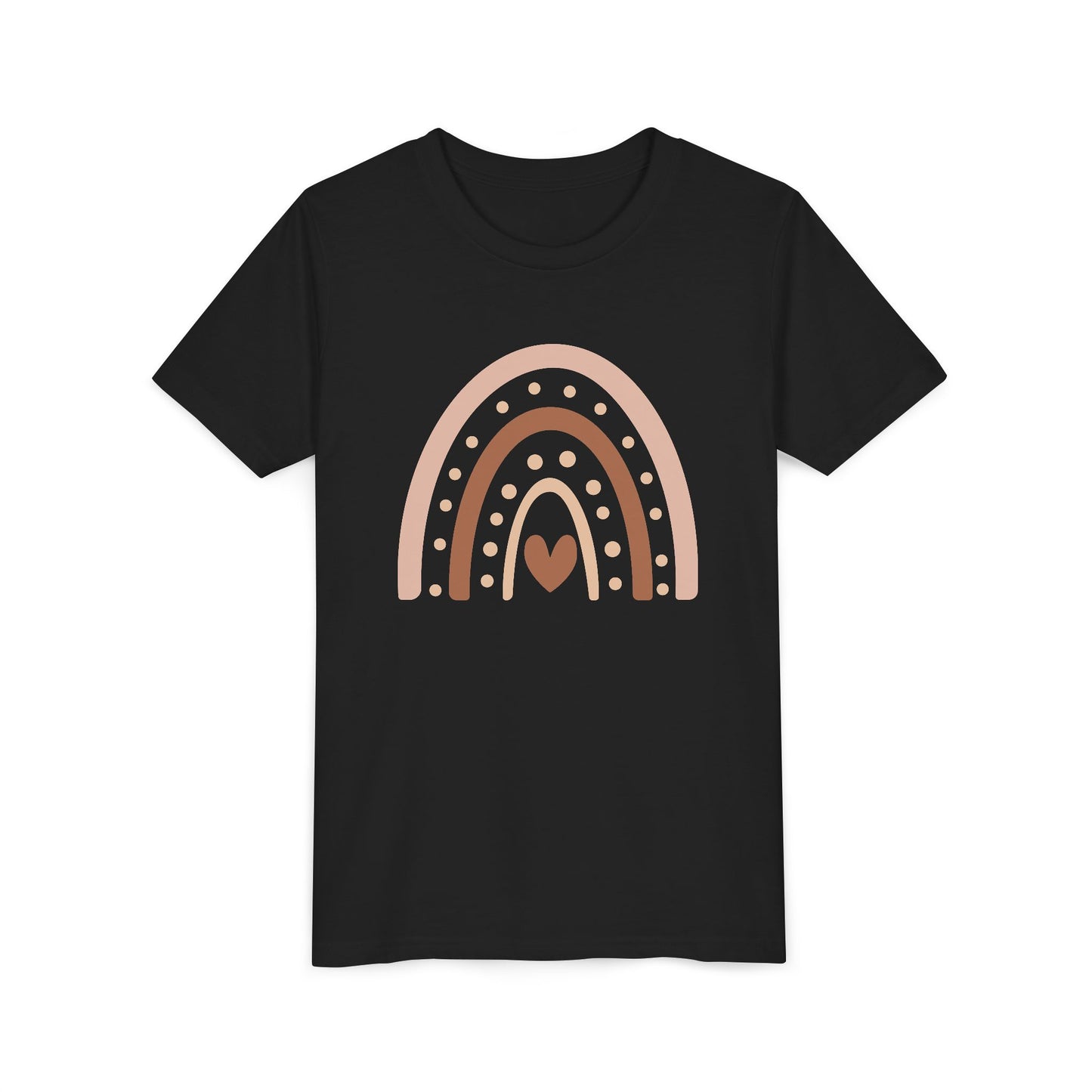Brown heart Raainbow Short Sleeve Tee