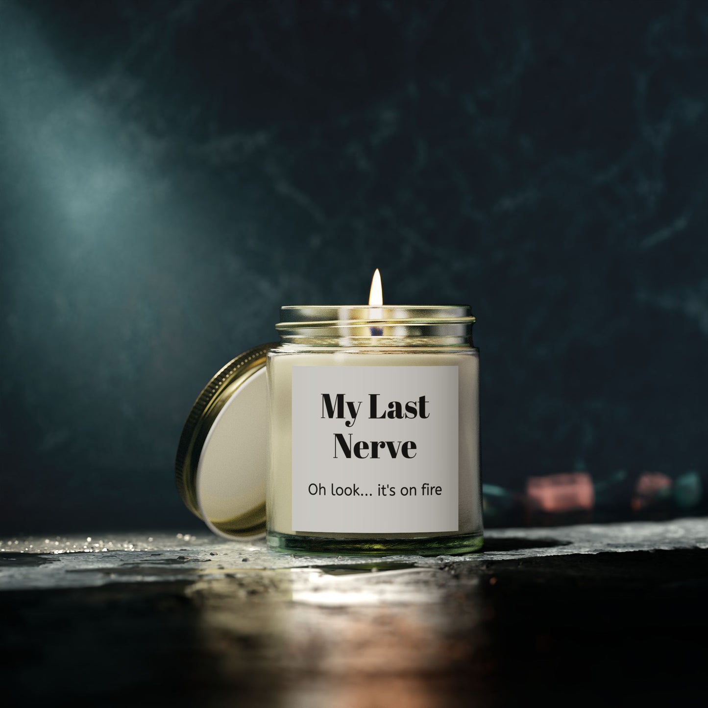 My Last Nerve Scented Candles, Coconut Apricot Wax (4oz, 9oz)