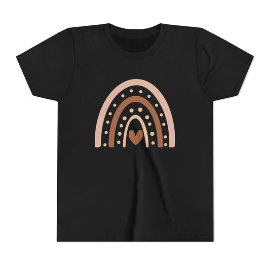 Brown heart Raainbow Short Sleeve Tee