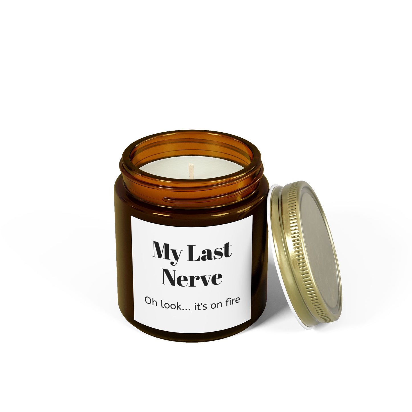 My Last Nerve Scented Candles, Coconut Apricot Wax (4oz, 9oz)