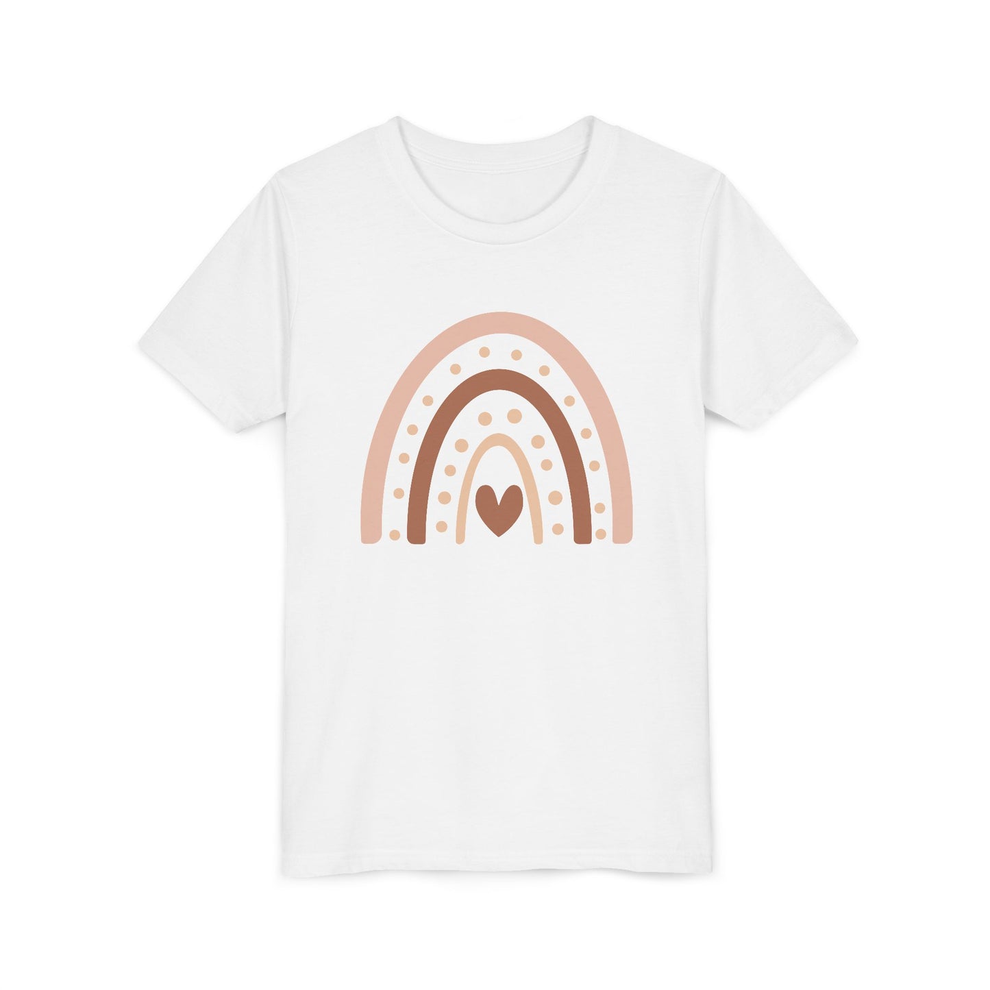 Brown heart Raainbow Short Sleeve Tee