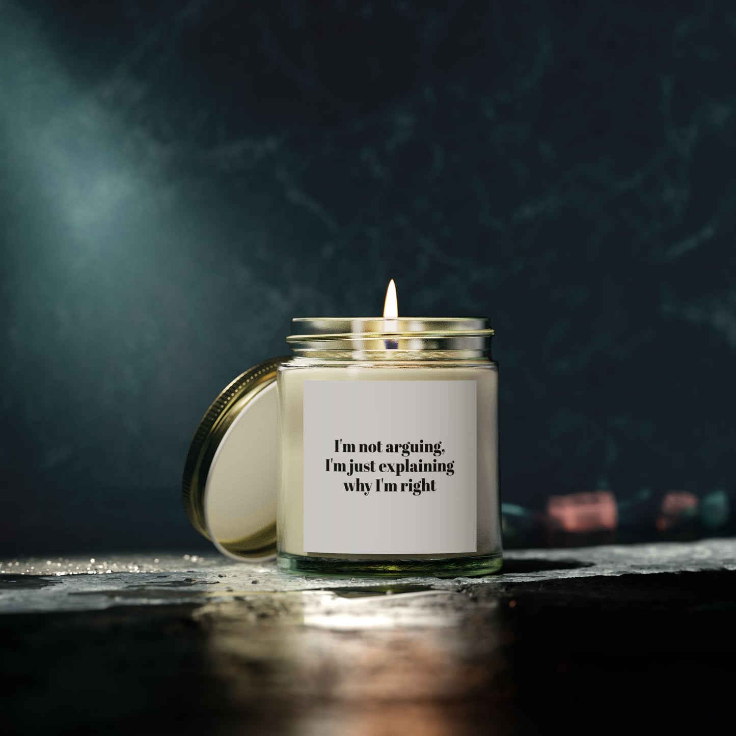 I’m not arguing Scented Candles, Coconut Apricot Wax (4oz, 9oz)