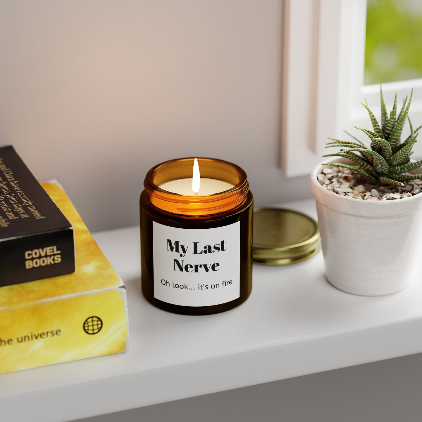 My Last Nerve Scented Candles, Coconut Apricot Wax (4oz, 9oz)