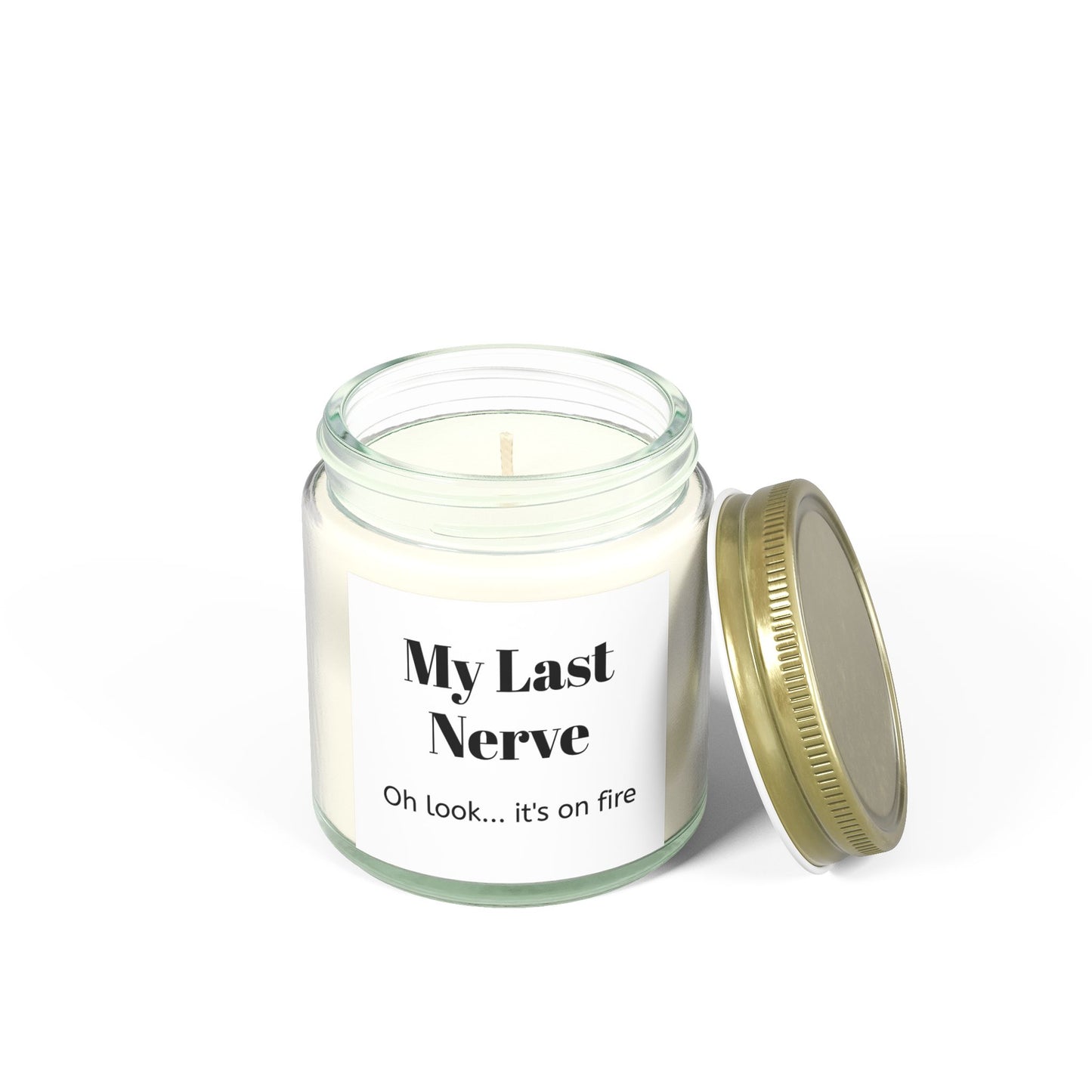 My Last Nerve Scented Candles, Coconut Apricot Wax (4oz, 9oz)