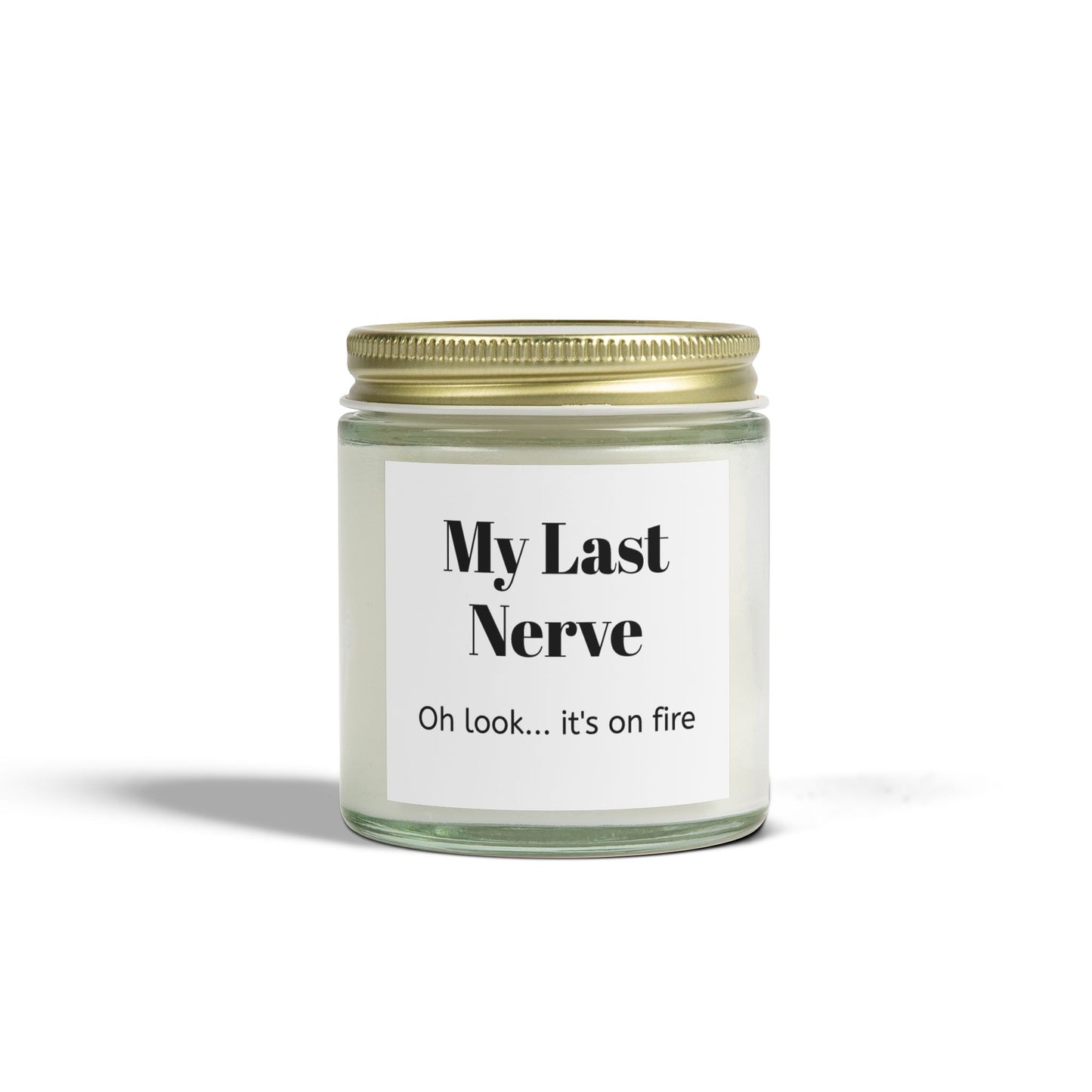 My Last Nerve Scented Candles, Coconut Apricot Wax (4oz, 9oz)