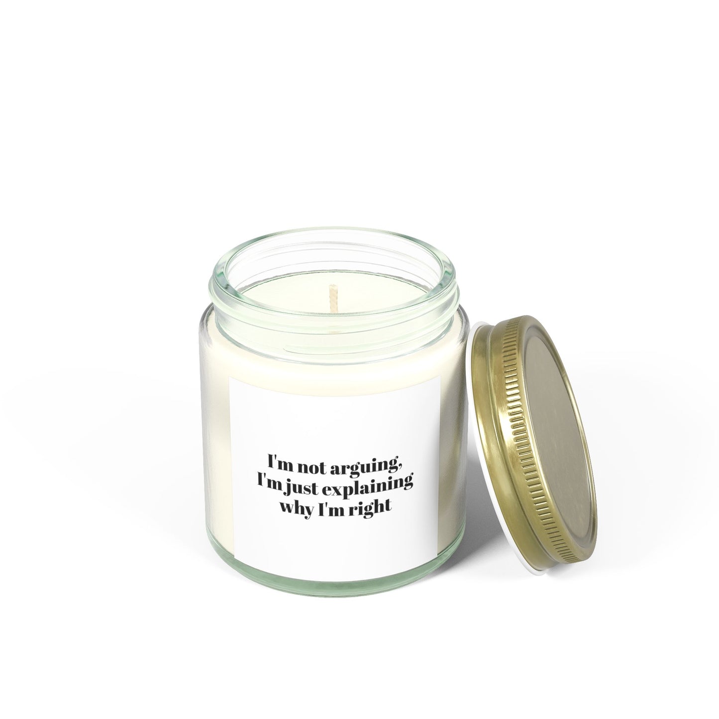 I’m not arguing Scented Candles, Coconut Apricot Wax (4oz, 9oz)
