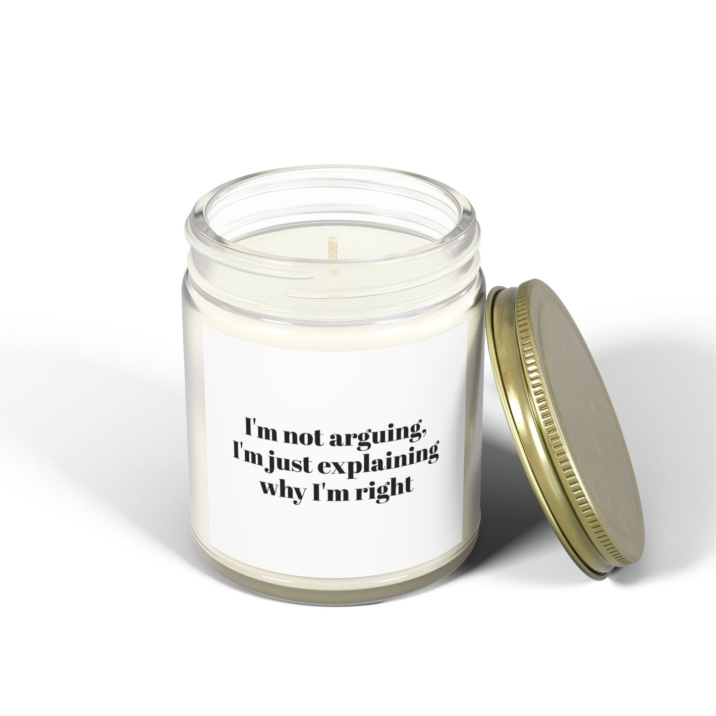 I’m not arguing Scented Candles, Coconut Apricot Wax (4oz, 9oz)